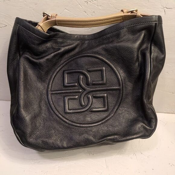 Bolvaint Paris René Noir Motif Bag Purse - Retails $2,500 Black Brown Logo - Picture 1 of 13
